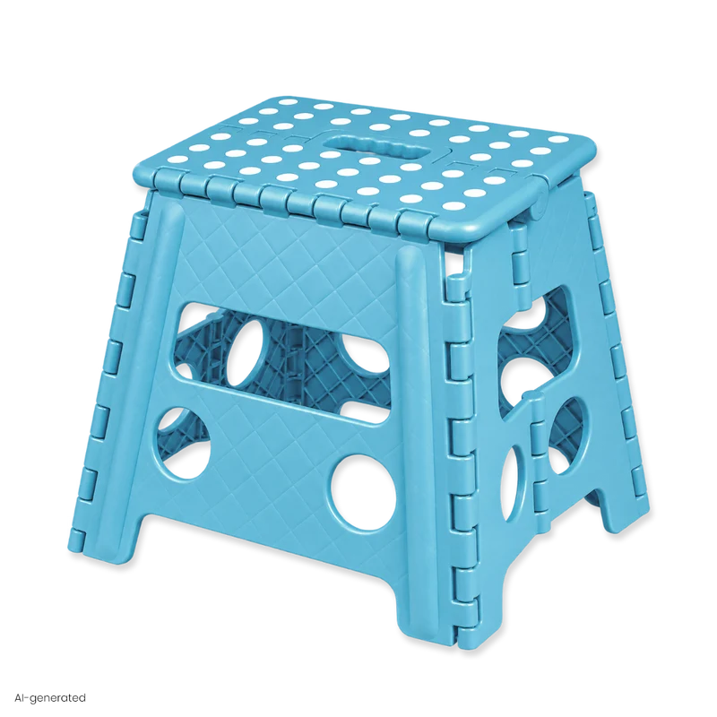 Klappbarer Tritthocker blau