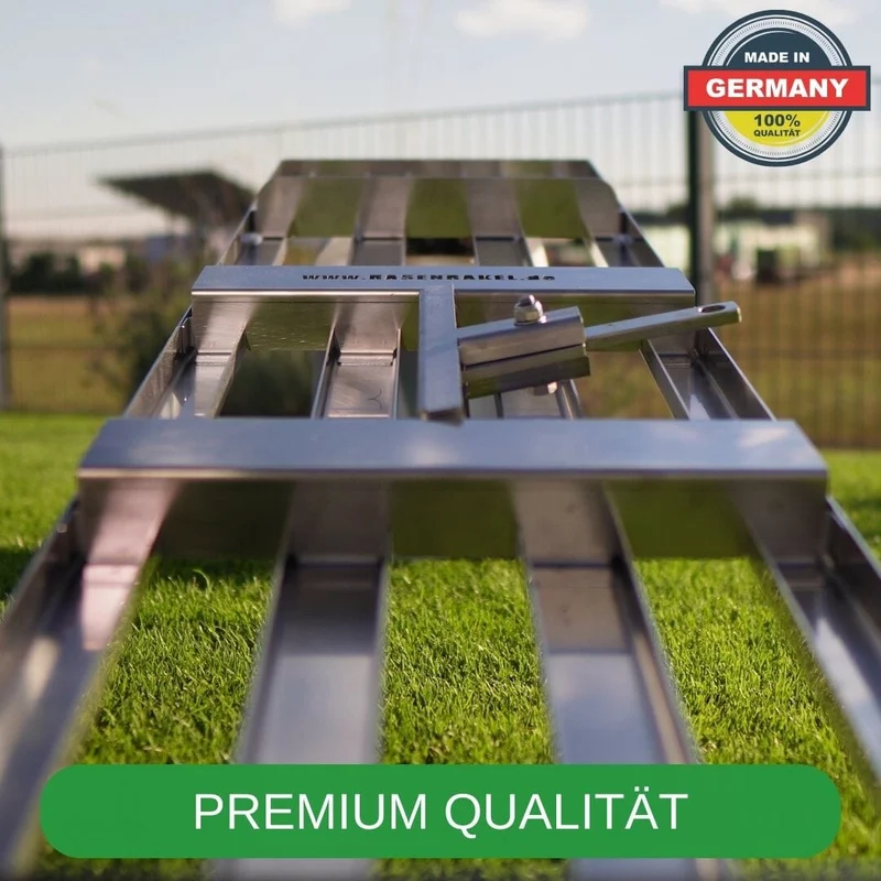 RISISANI Premium Rasenrakel XXL-160 in Stainless Steel
