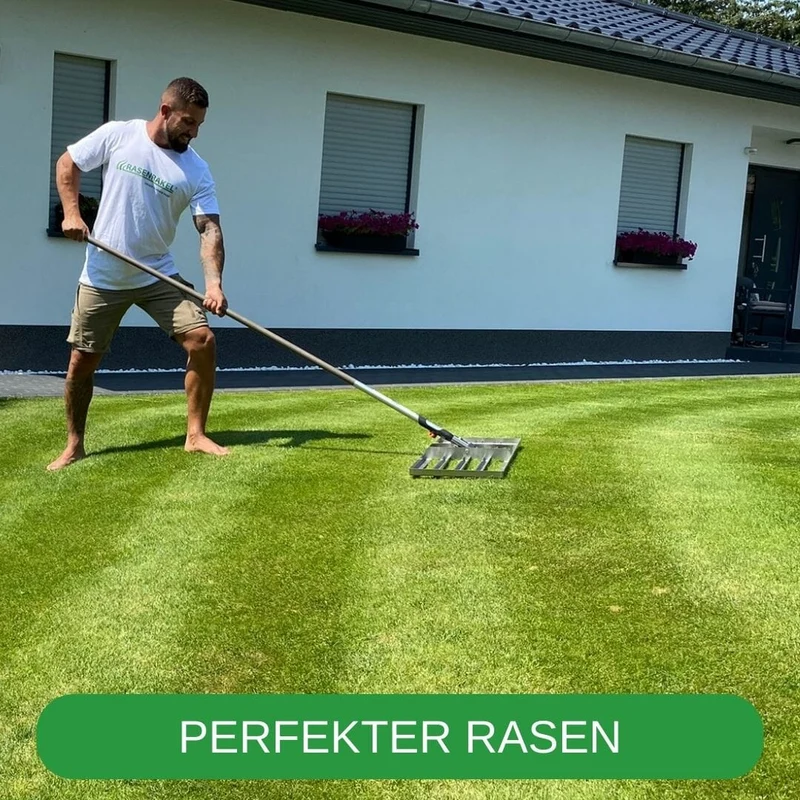 RISISANI Premium Rasenrakel L-80 in stainless steel