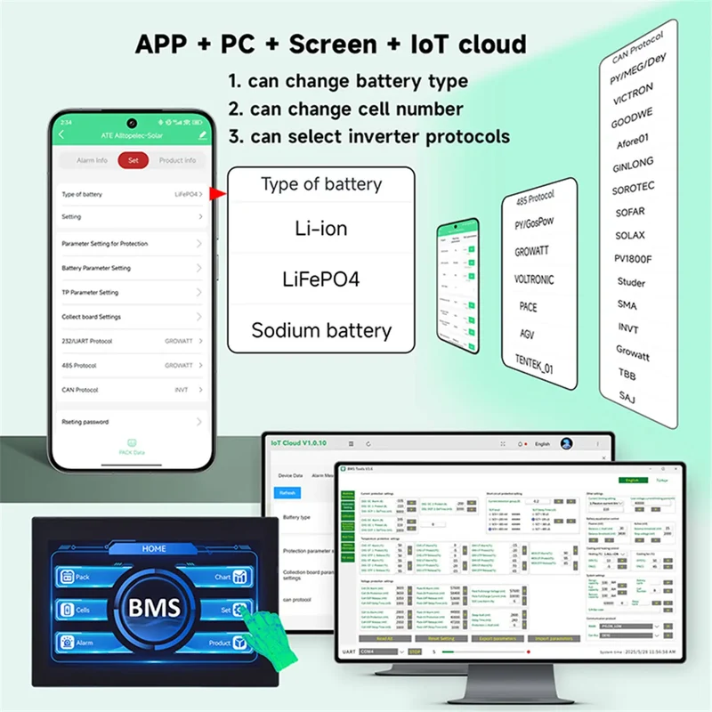 EEL 48V 16S ET Battery Stackable Box WiFi DIY Kits with 200A TDT BMS Home Energy Storage System Remote Control