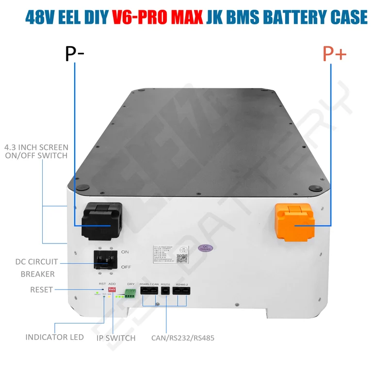 EEL 48V 16S V6-Pro MAX Battery Stackable Box DIY Kits with 200A V19 Inverter BMS Energy Storage System Free Shipping & Free Tax