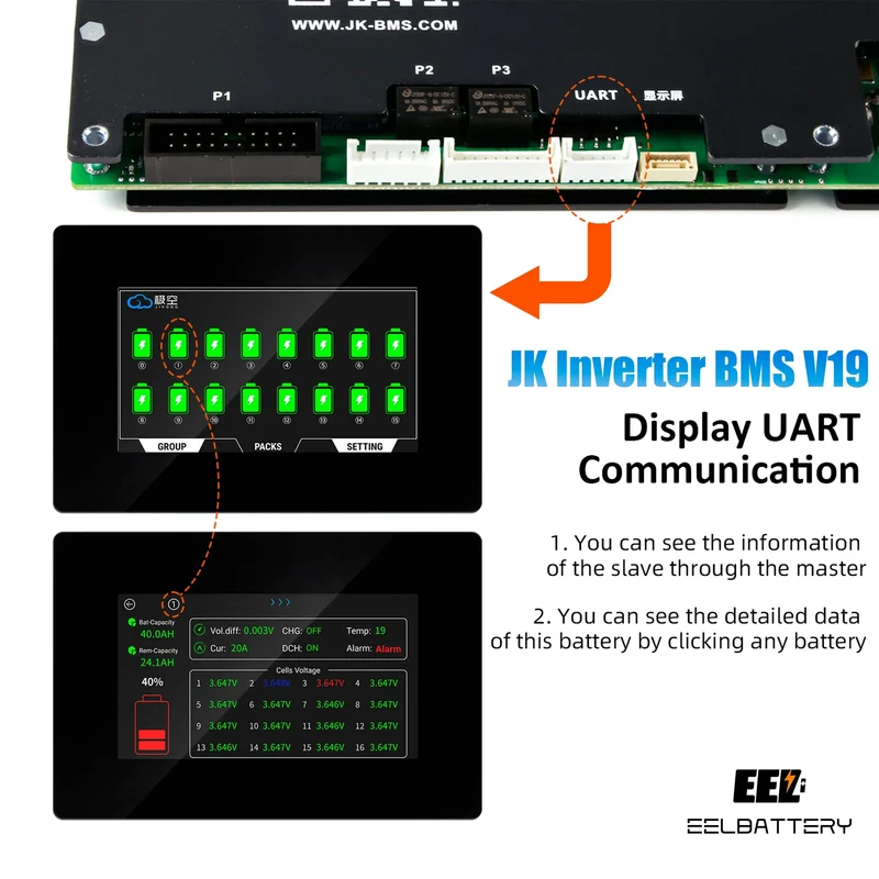 EEL 48V 16S V6-Pro JK Battery Stackable Box DIY Kits with 200A JK V19 BMS Energy Storage System