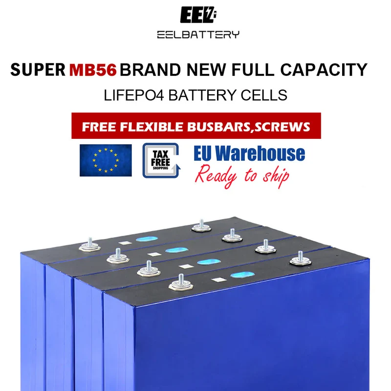 EU Stock-3.2V 628Ah EVE MB56 with M8 Studs Grade A LiFePO4 Battery Cells Free Shipping& Free Tax& With Cells Pre-sale