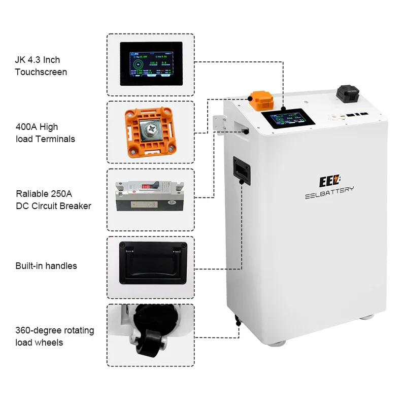 EU Stock-EEL 48V 16S DIY Vertical JK V3 Box DIY Battery Kits with JK V19 Inverter BMS and Wheels Free Shipping & Free Tax & With Cells Pre-sale