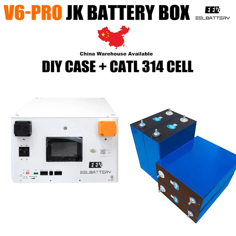 EEL 48V 16S V6-Pro JK Battery Stackable Box DIY Kits with 200A JK V19 BMS Energy Storage System