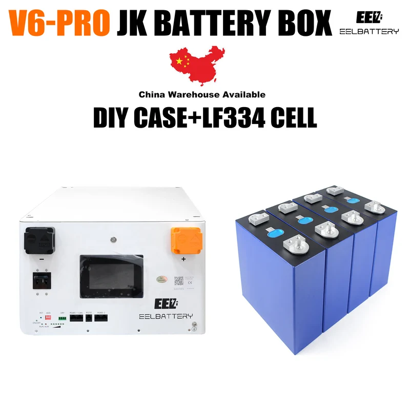 EEL 48V 16S V6-Pro JK Battery Stackable Box DIY Kits with 200A JK V19 BMS Energy Storage System