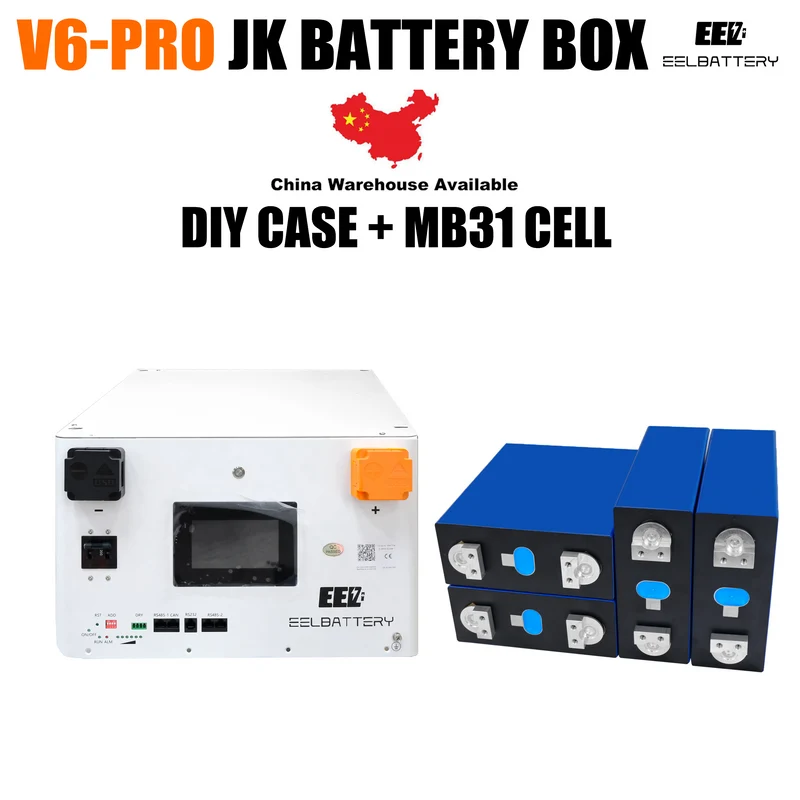 EEL 48V 16S V6-Pro JK Battery Stackable Box DIY Kits with 200A JK V19 BMS Energy Storage System