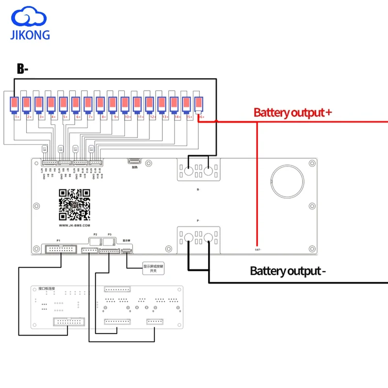 JK 200A 16S 48V CAN/RS485 Lifepo4 Battery 2A Active Balance JK Inverter BMS Protection Board