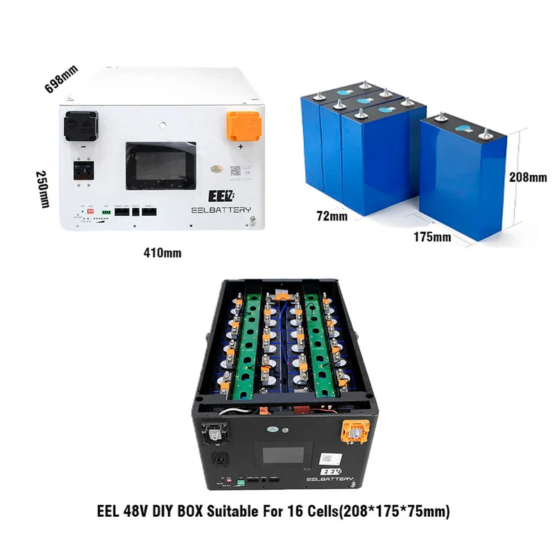 EU Stock 51.2V 17kWh EEL Server Rack LiFePO4 Battery Pack with JK V19 BMS for Home Power Solar Energy Storage