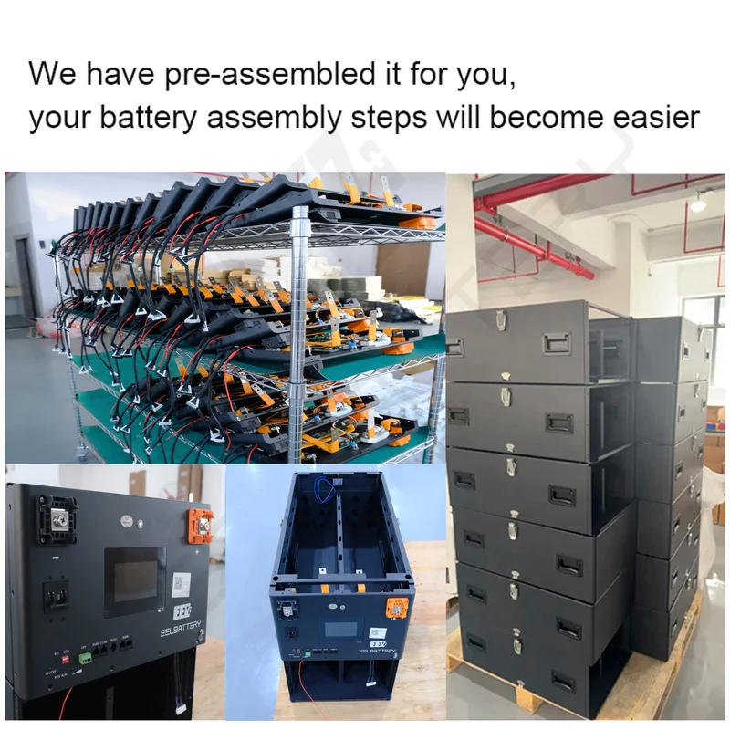 EU Stock 51.2V 17kWh EEL Server Rack LiFePO4 Battery Pack with JK V19 BMS for Home Power Solar Energy Storage