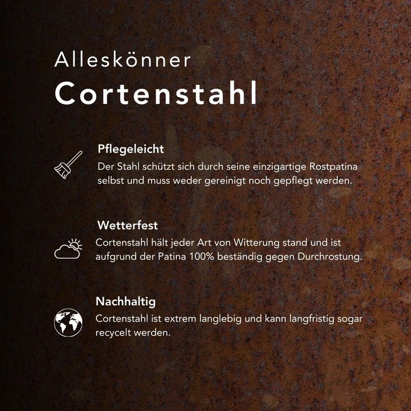 Standbriefkasten Melrose Cortenstahl