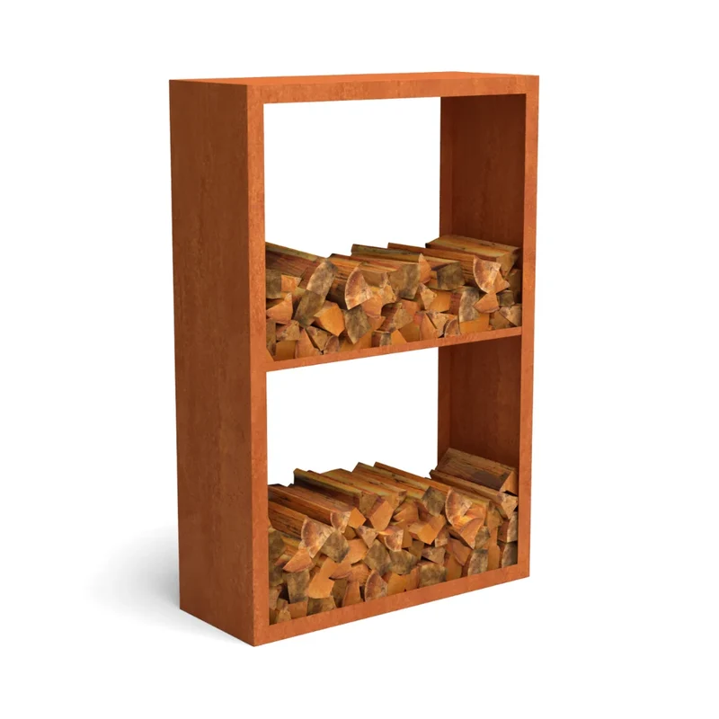Holzlager Bandon Cortenstahl