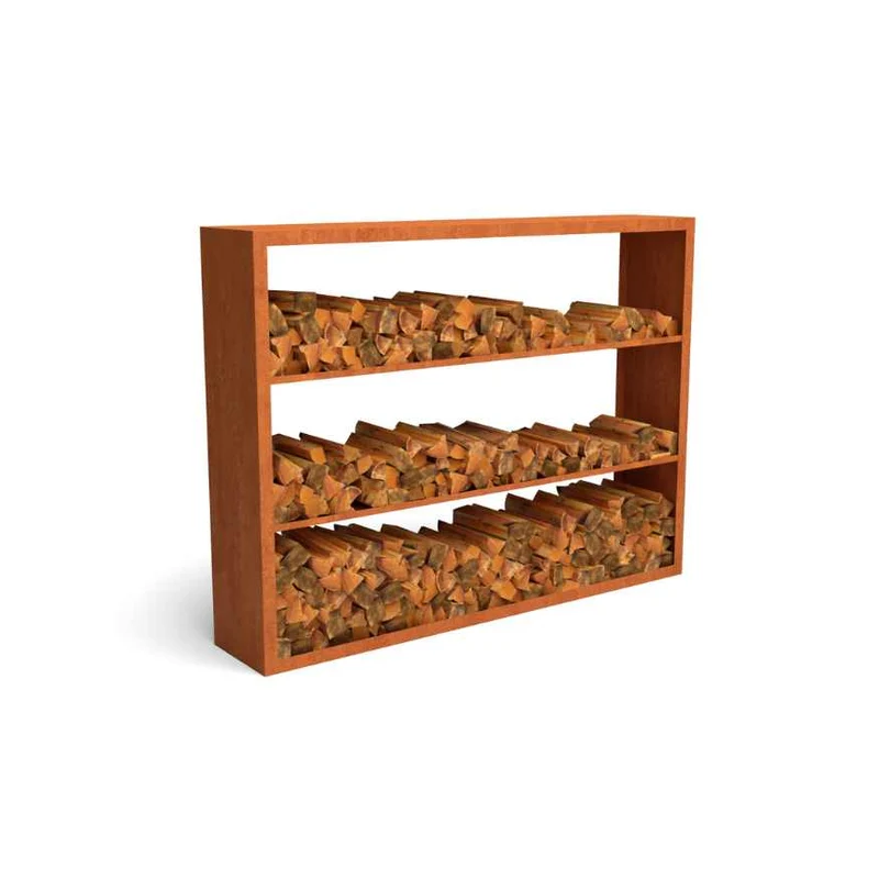 Holzlager Bandon Cortenstahl
