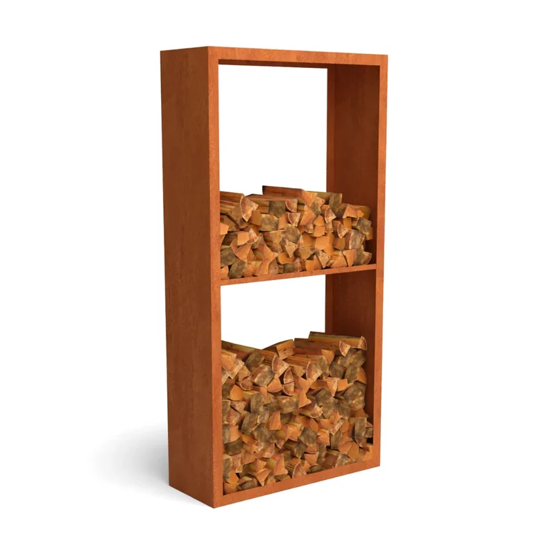 Holzlager Bandon Cortenstahl