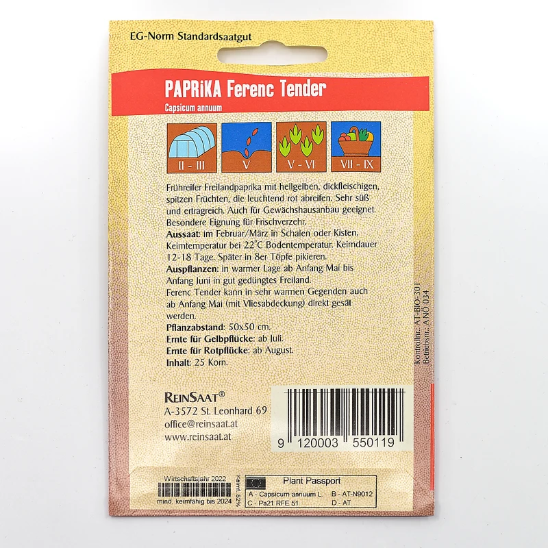 Freilandpaprika 'Ferenc Tender'