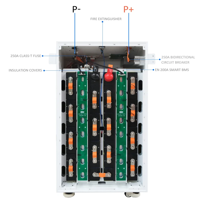 EEL 48V 16S Vertical Battery Box with JK BMS - Premium DIY Kit with Wheels