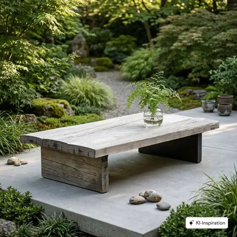 Loungetisch Thors Design "sanded" mit Tischfüßen aus Holz