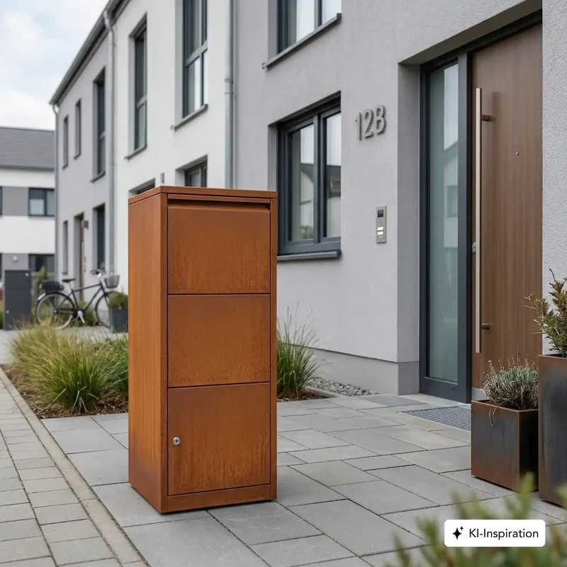 Standbriefkasten Pine Cortenstahl