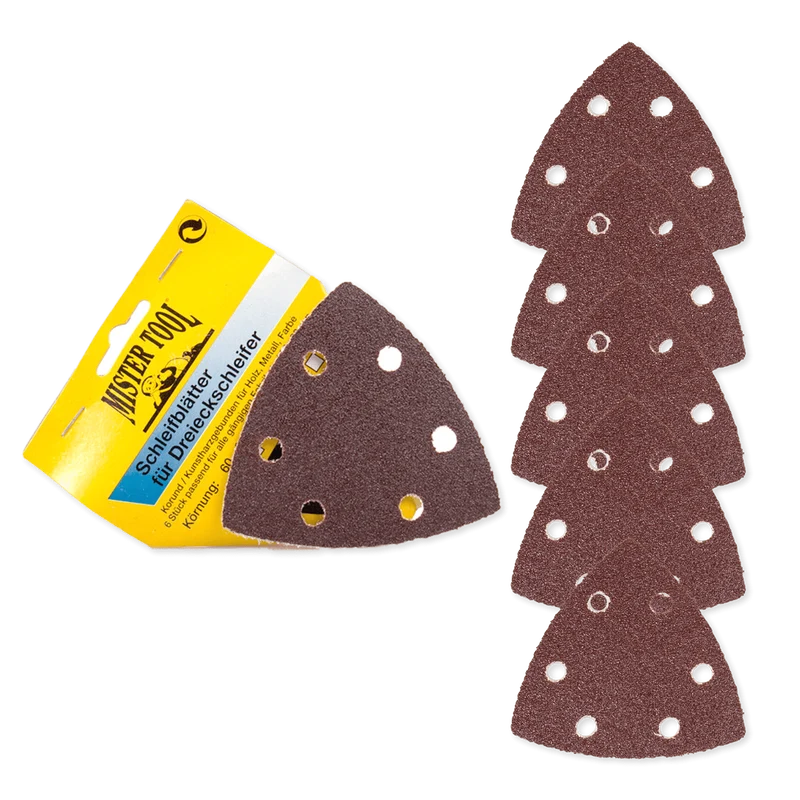 Schleifpapier Set für Dreiecksschleifer 6 Stk.
