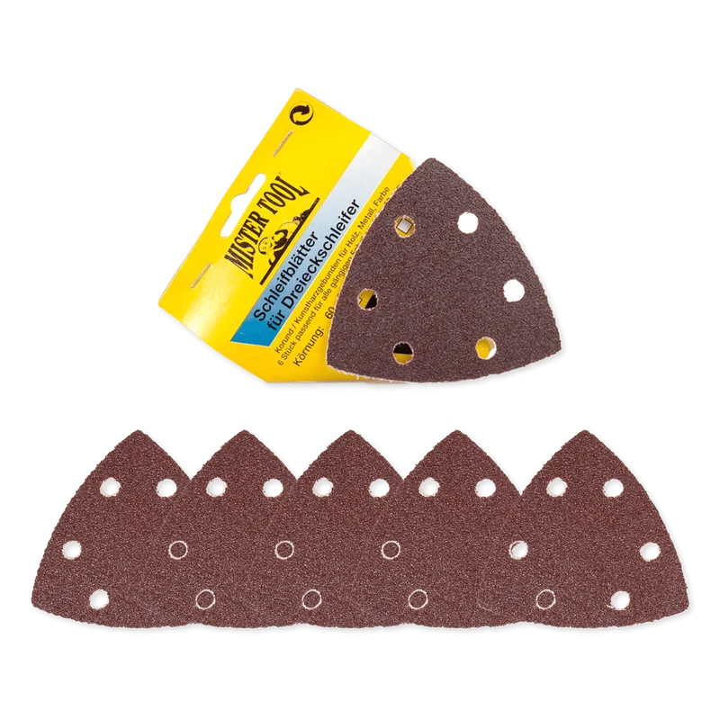 Schleifpapier Set für Dreiecksschleifer 6 Stk.