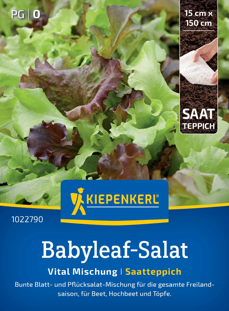 Babyleaf-Salatsamen Vital Mischung, Saatteppich