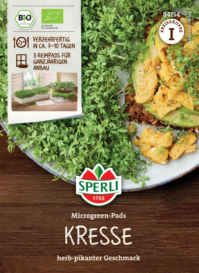 BIO Microgreen-Pads Kressesamen