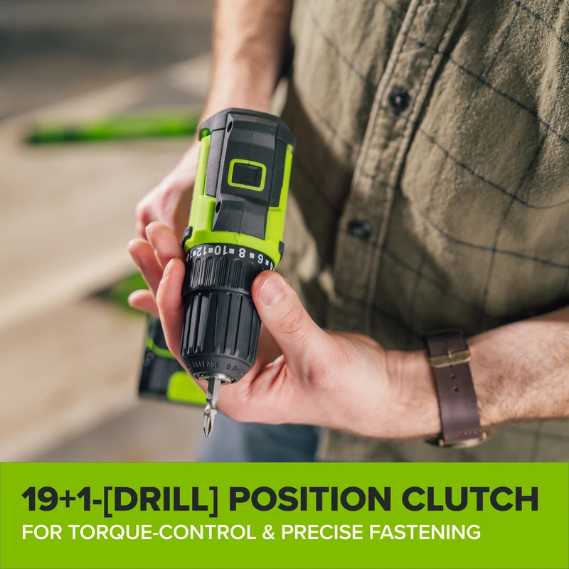 24V PowerAll 3/8" Drill and Impact Driver Combo Kit with (2) 2.0 Ah USB-C Batteries, 30W USB-C Charger Block, and 3' 100W USB-C Cable