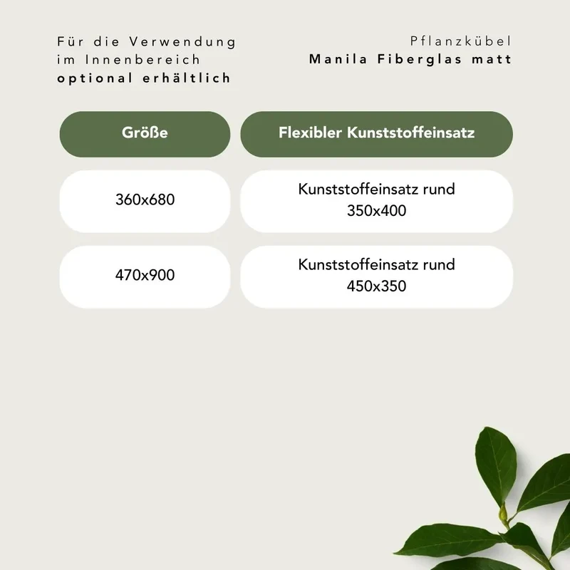 Pflanzkübel Manila Fiberglas matt