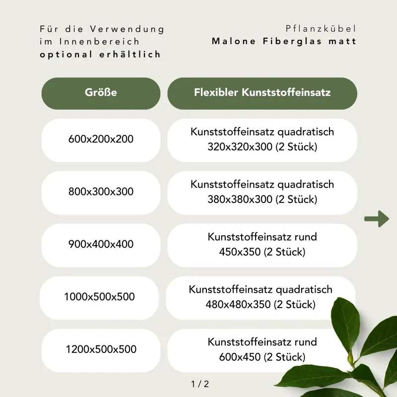 Pflanzkübel Malone Fiberglas matt