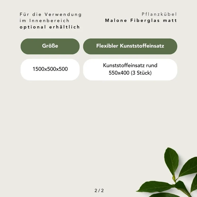 Pflanzkübel Malone Fiberglas matt