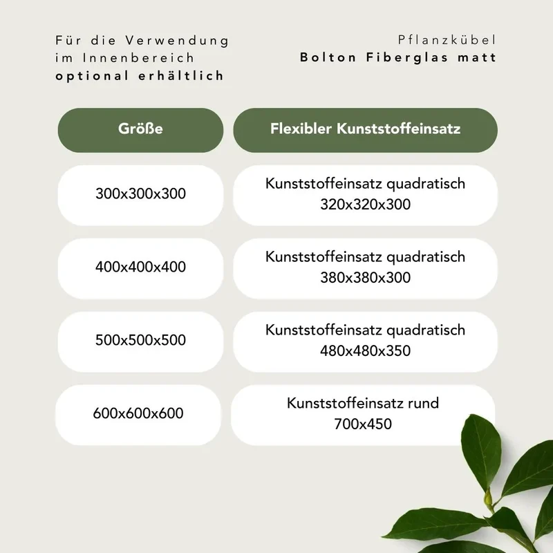 Pflanzkübel Bolton Fiberglas matt