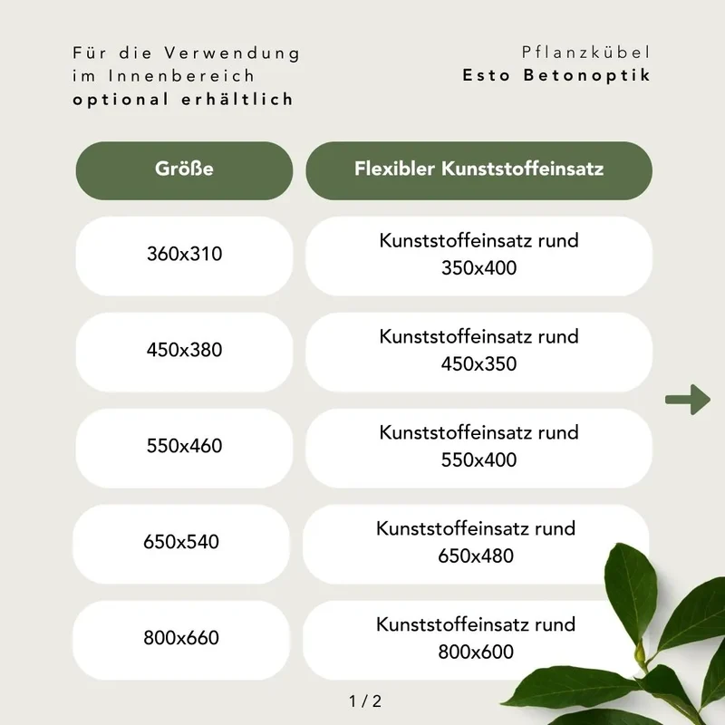 Pflanzkübel Esto Betonoptik