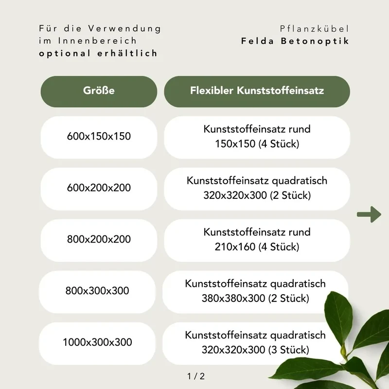 Pflanzkübel Felda Betonoptik