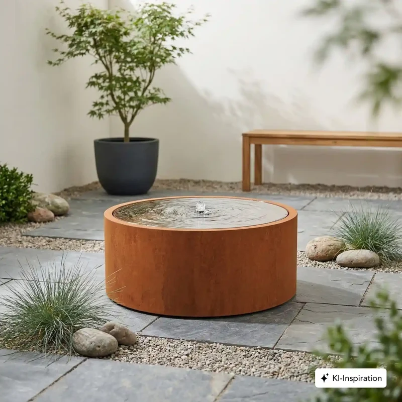 Wassertisch Sonoma Cortenstahl, rund