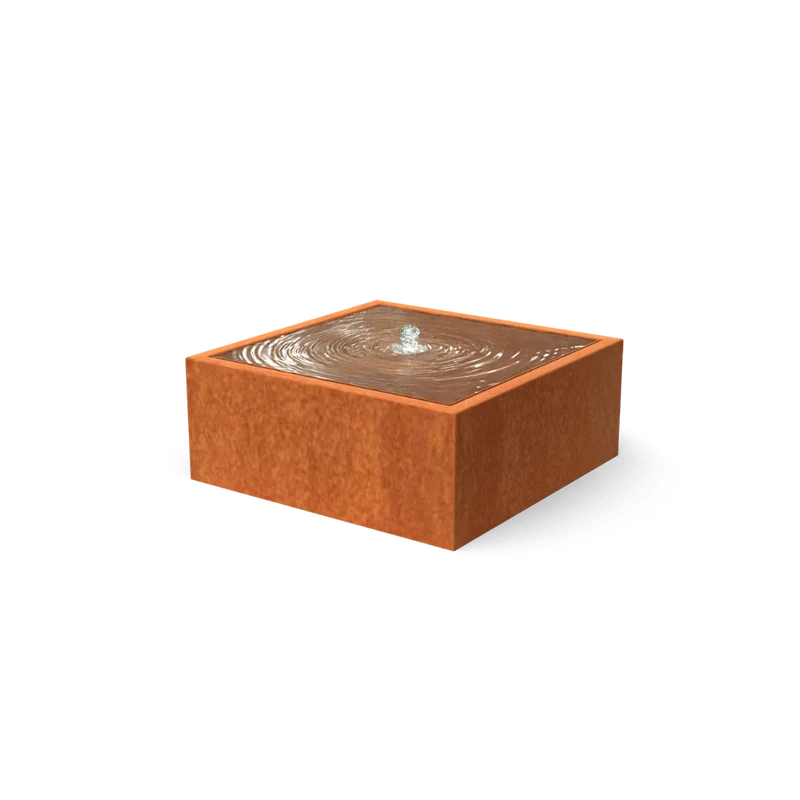 Wassertisch Ventura Cortenstahl, quadratisch