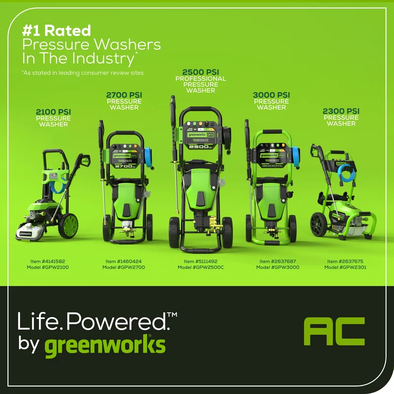 2700 PSI 1.2 GPM Cold Water Electric Pressure Washer