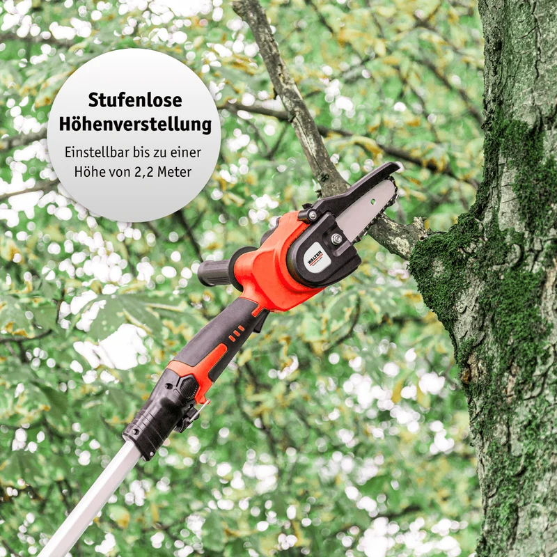 Li-Ion-Akku Hochentaster Kettensäge 12 V mit 2 Akkus