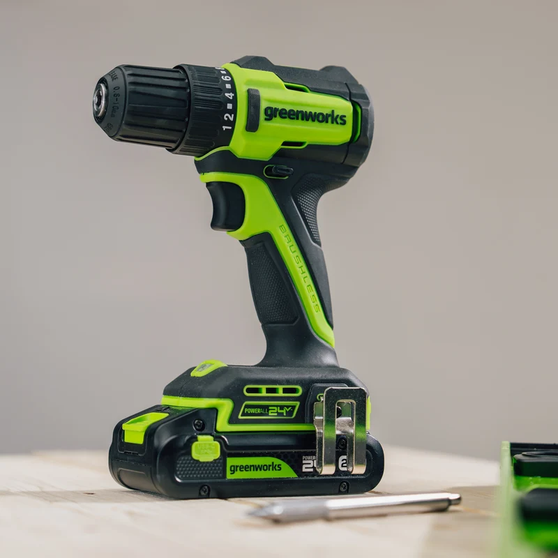 24V Cordless 280 in-lbs Drill/Driver Power Tool 3PC Combo Kit w/ 6-1/2" Circular Saw & 3000SPM Jig Saw: (1) 2.0Ah USB-C Battery & Charger, (1) 3' 100W USB-C Cable