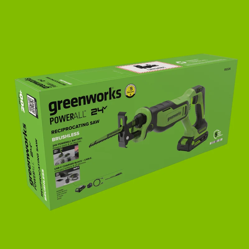 24V Cordless 280 in-lbs Drill/Driver Power Tool 3PC Combo Kit w/ 6-1/2" Circular Saw & 1-1/4" Reciprocating Saw : (2) 2.0Ah USB-C Battery, (2) 30W USB-C Charger, (2) 3' 100W USB-C Cable