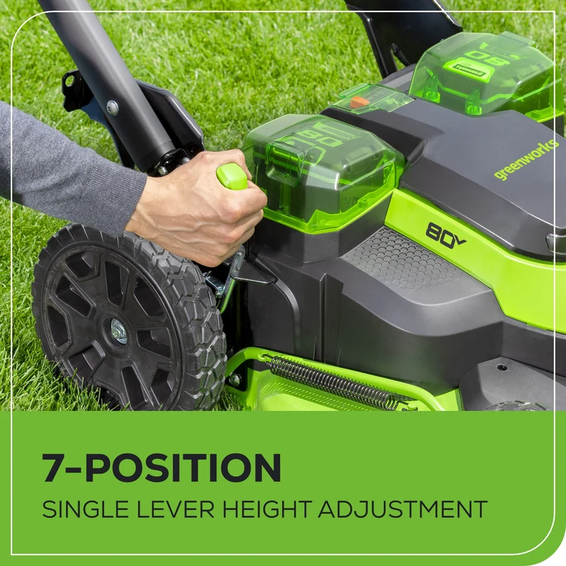 80V 25" Cordless Battery Dual Blade Self-Propelled Mower and 730 CFM Blower Combo Kit: (1) 4.0 Ah Battery and (1) Rapid Charger