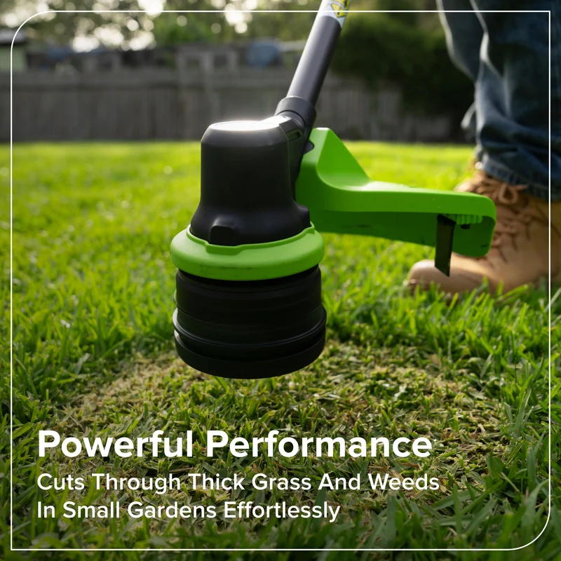 24V 15" Brushless Cordless Battery String Trimmer: (1) 6.0 Ah Battery, (1) 65W USB-C Fast Charger, (1) 3-ft USB-C Cable