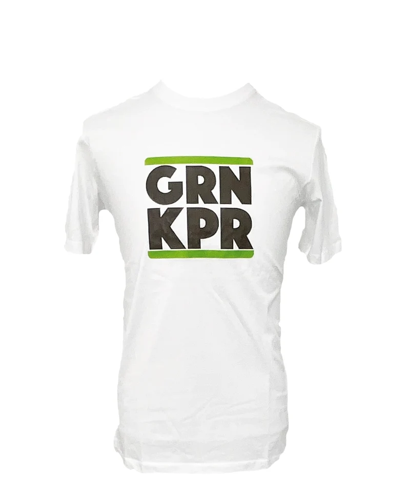 T-Shirt Aufdruck "GRNKPR" - Weiß