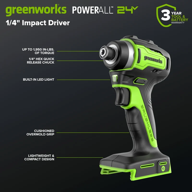 24V Cordless 400 in-lbs Drill/Driver Power Tool 4PC Combo Kit: (2) 2.0 Ah USB-C Batteries and 30W USB-C Fast Charger