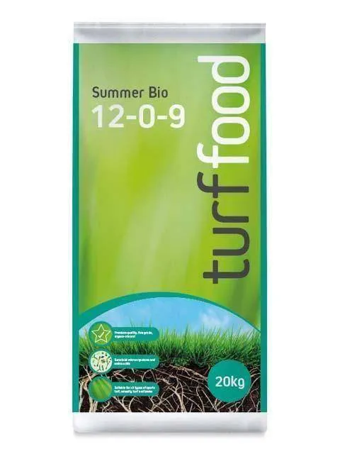 Bio Rasendünger Turf Food Summer 12-0-9 - 20 kg