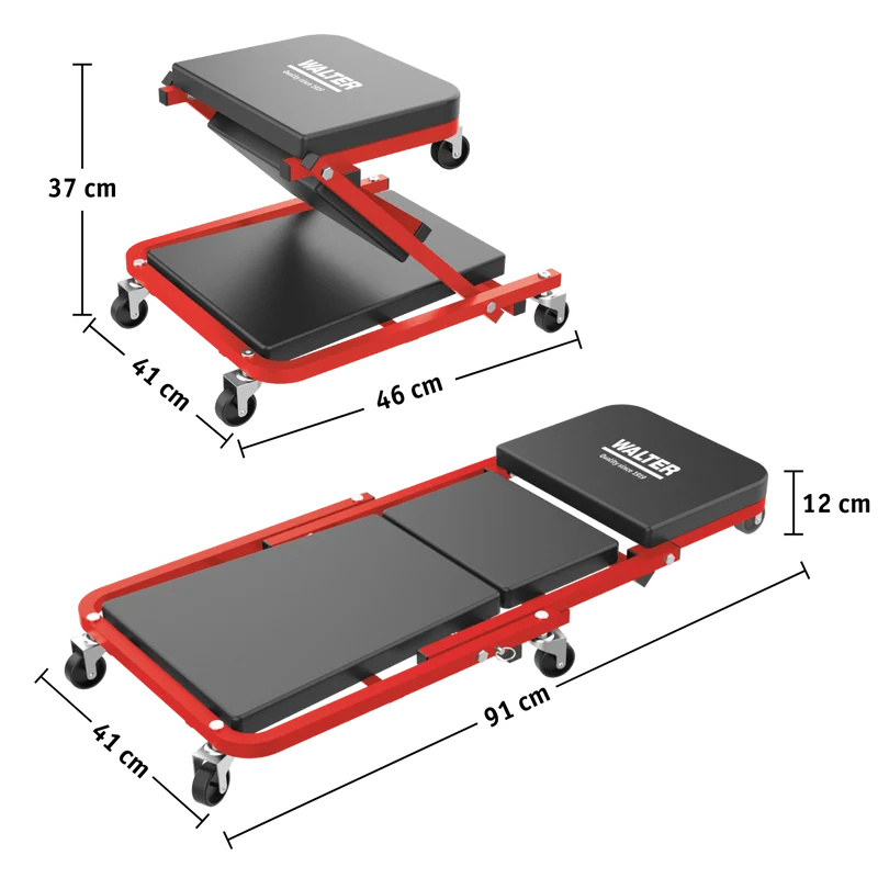 Montage Rollbrett und Werkstatthocker 2-in-1