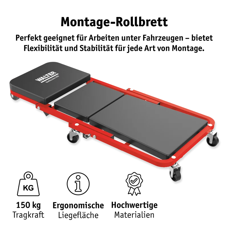 Montage Rollbrett und Werkstatthocker 2-in-1