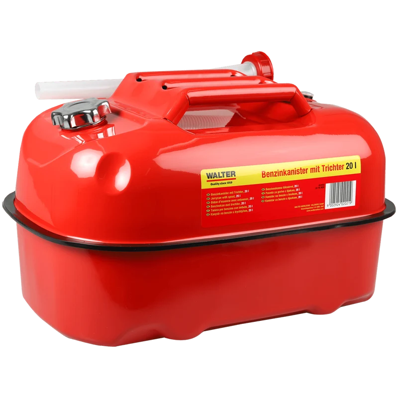 Horizontaler Benzinkanister mit Trichter 20 L