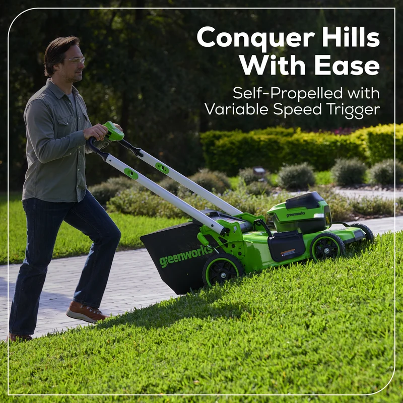 OPEN BOX 60V 21" Cordless Battery Dual Blade Self-Propelled Mower, (1) 8Ah battery and 6A Charger, LM2146S