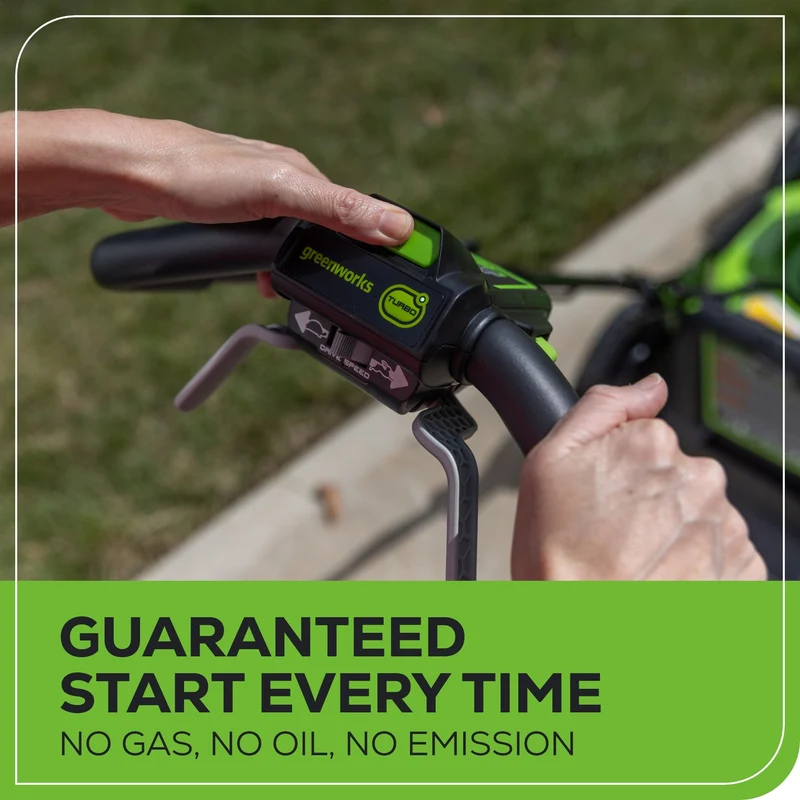 OPEN BOX 48V (24V x 2) 21" Cordless Battery Self-Propelled Mower, 12" String Trimmer and 320 CFM Blower Combo Kit: (2) 5.0Ah Batteries and Chargers