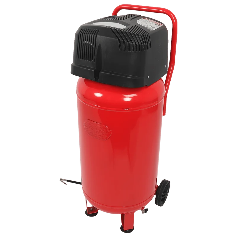 Werkstatt-Kompressor 50 L (mit Spiralschlauch, Manometer, Adapter)